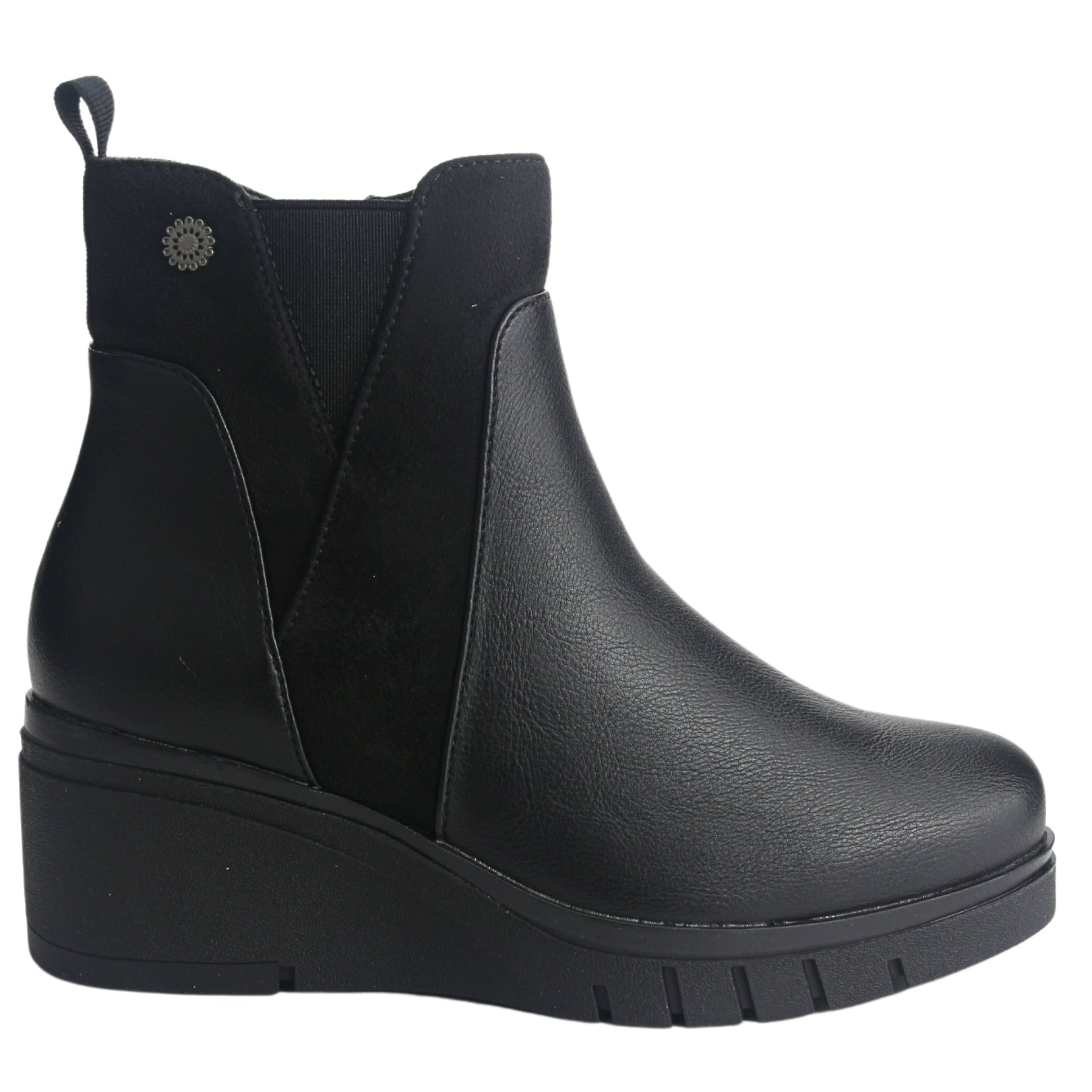 Botin Chalada Mujer Wedgenew-1 Negro Casual