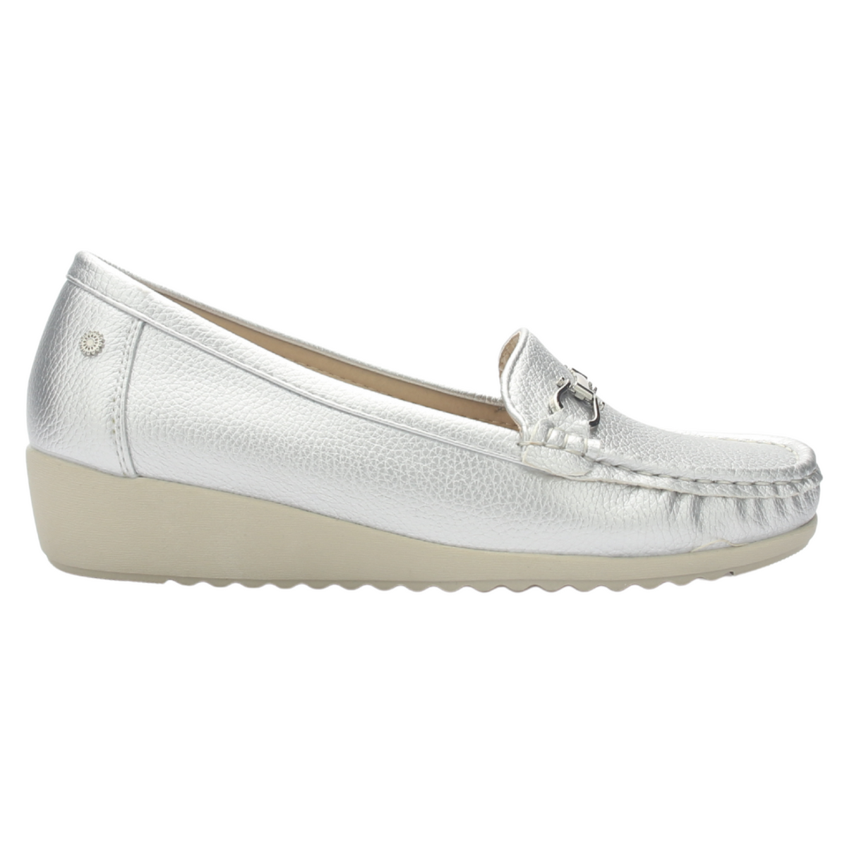 Mocasin Chalada Mujer Malu-2 Plateado Casual