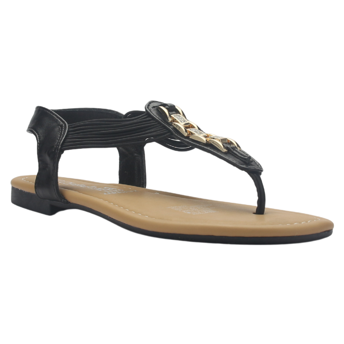 Sandalia Chalada Mujer Call-2 Negro Plano