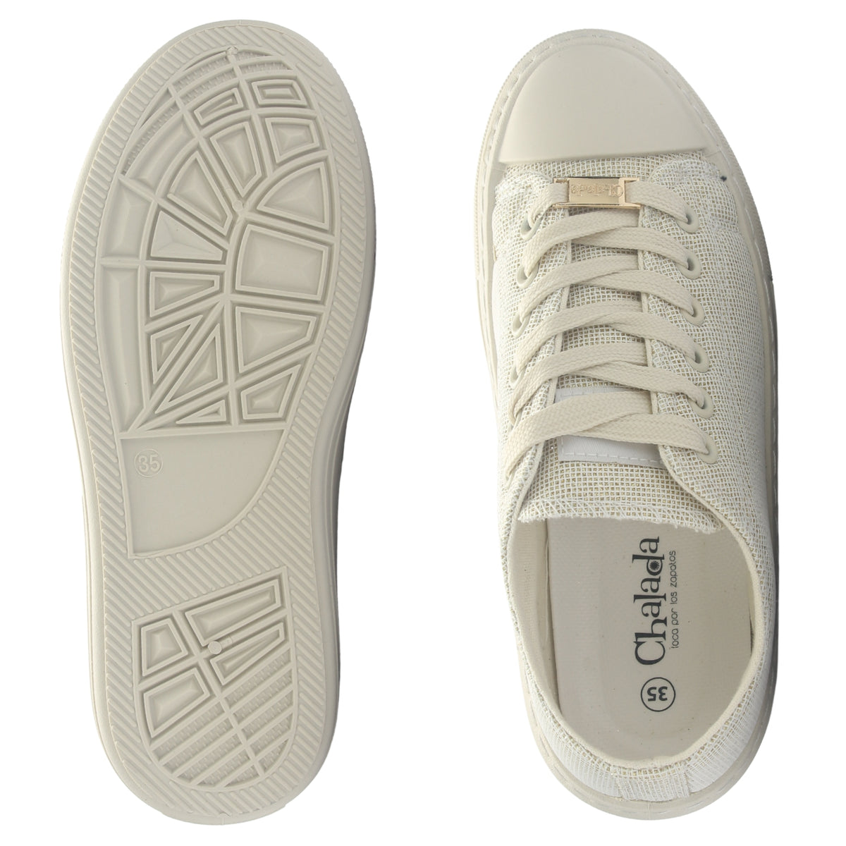 Zapatilla Mujer Chalada Clu-16 Beige Urbano