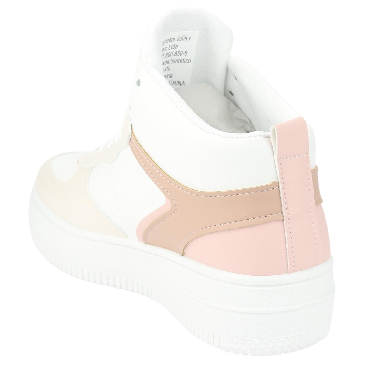 Zapatilla Chalada Mujer Joggo-5 Blanco Rosado Urbano