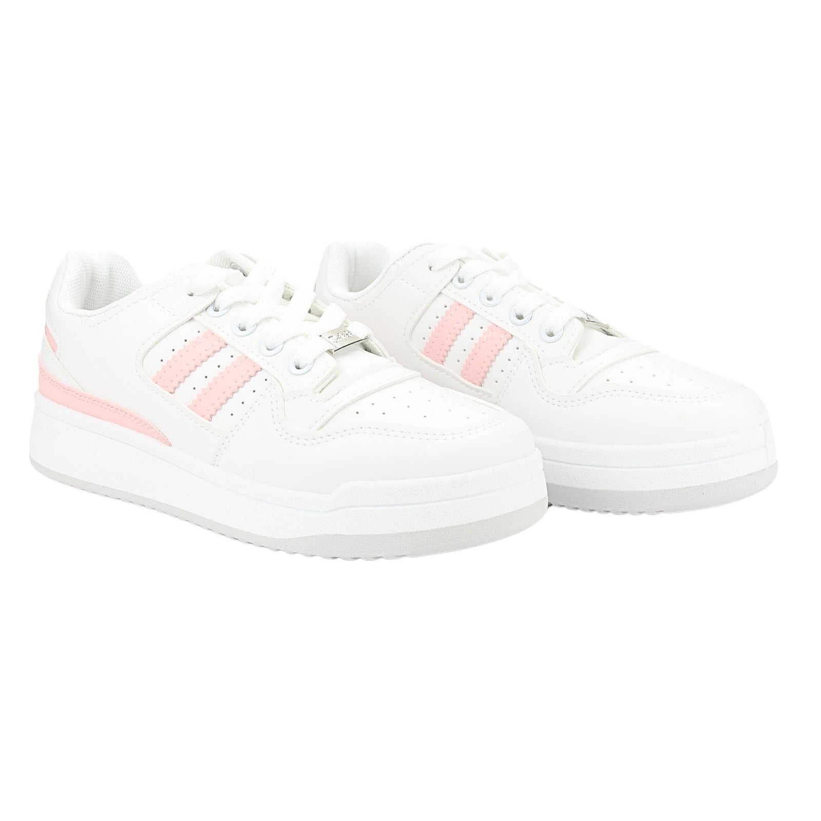 Zapatilla Chalada Mujer Juve-1 Blanco Rosado Urbano
