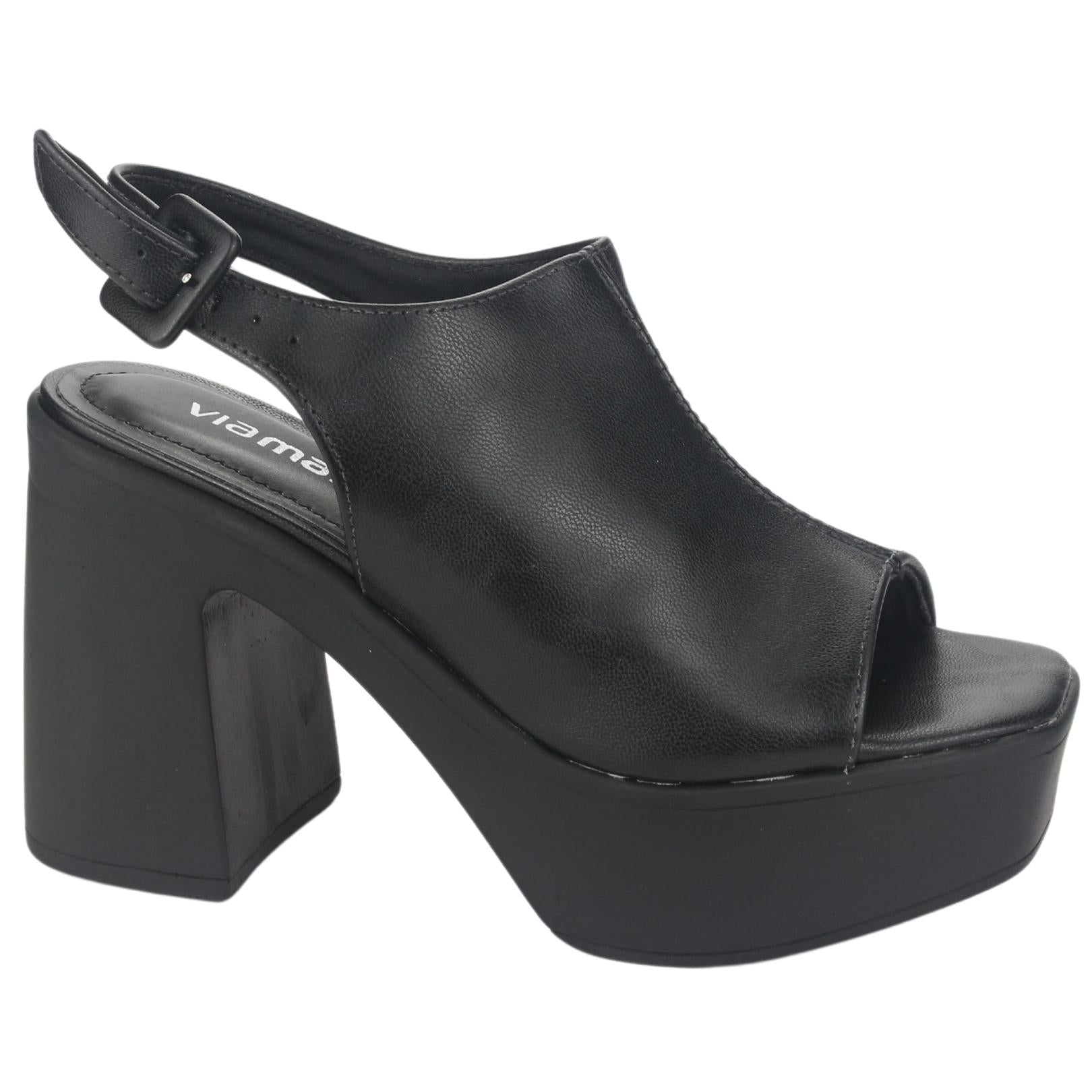 Sandalia Via Marte Mujer 23-11101 Preto Casual