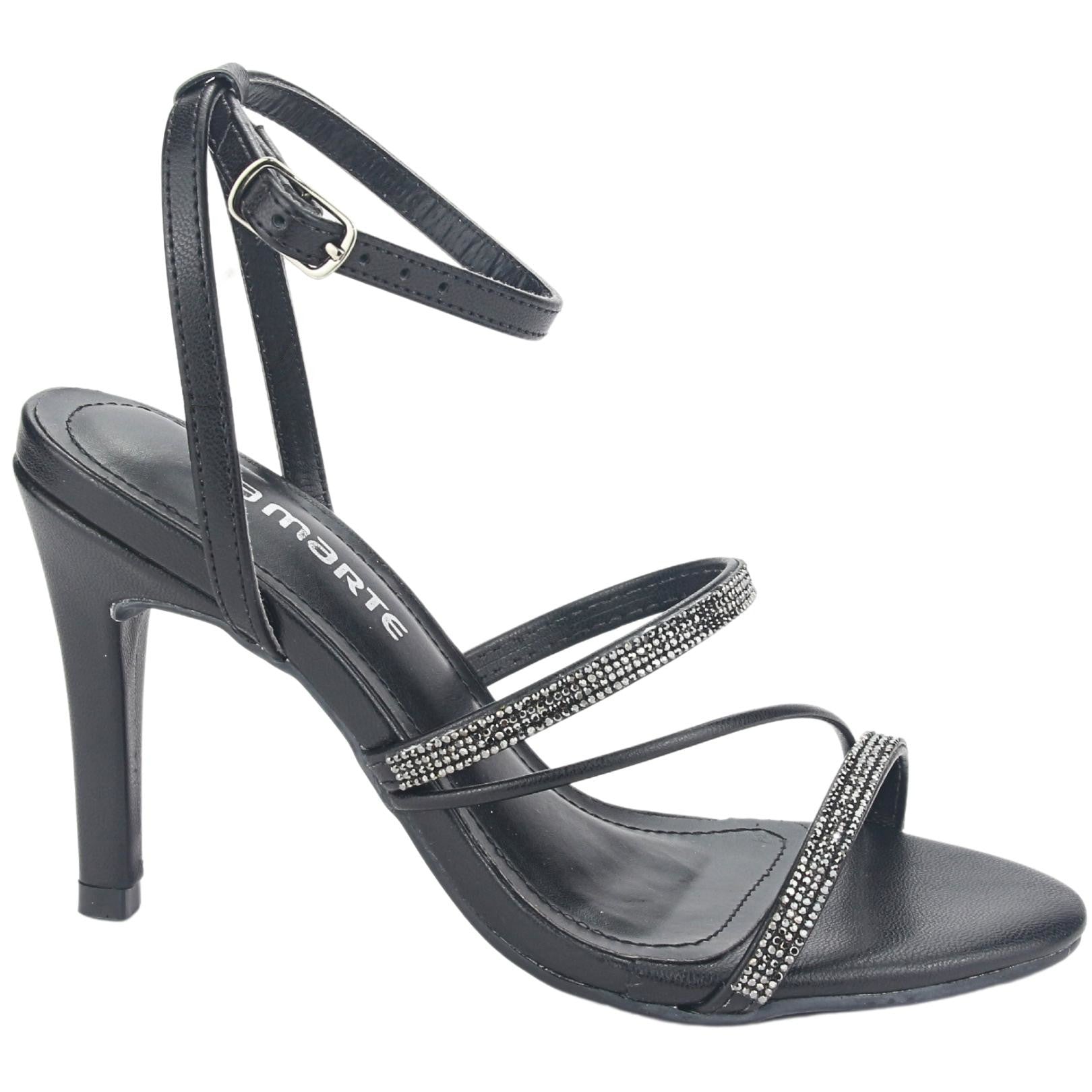 Sandalia Via Marte Mujer 23-17704 Preto Casual