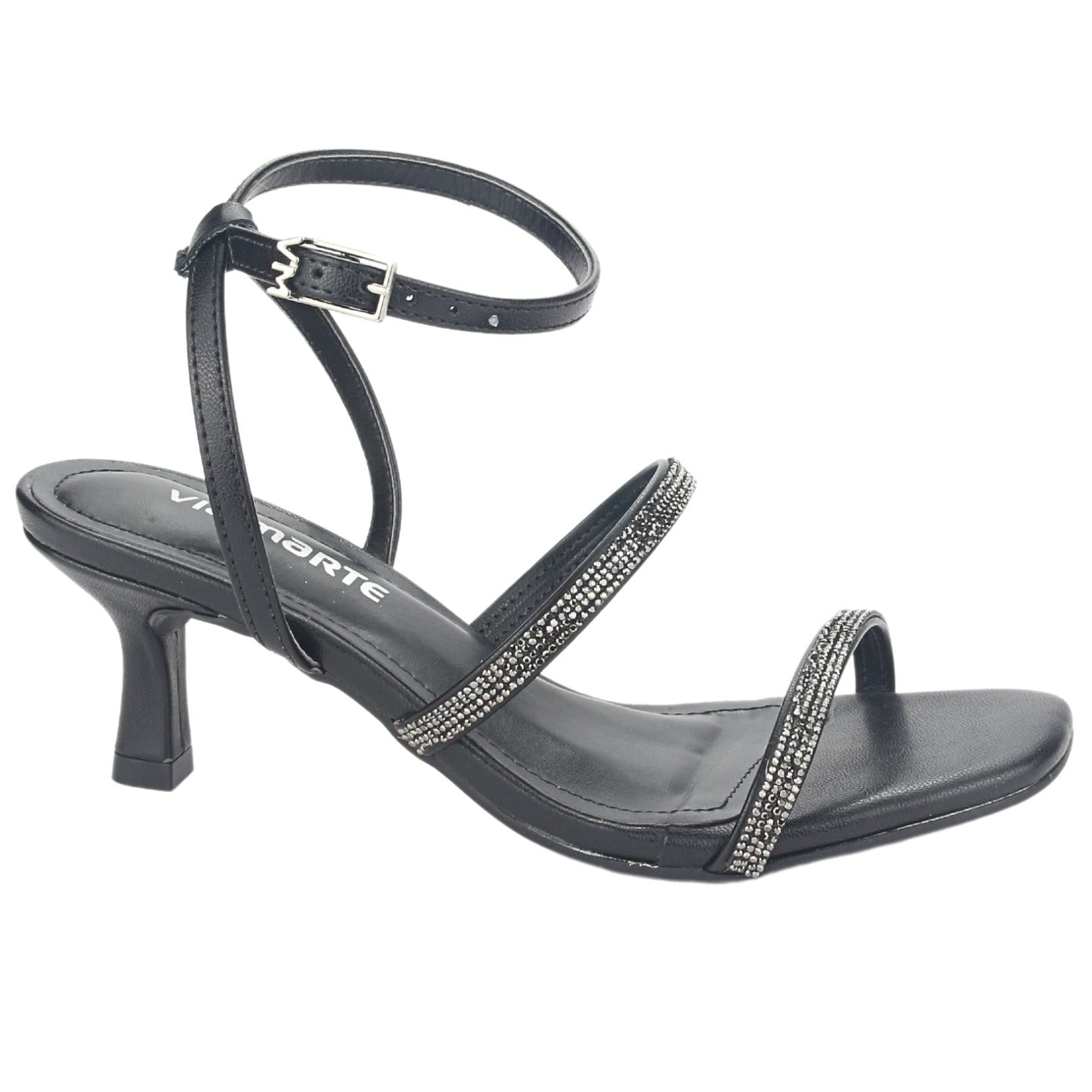 Sandalia Via Marte Mujer 23-18501 Preto Casual