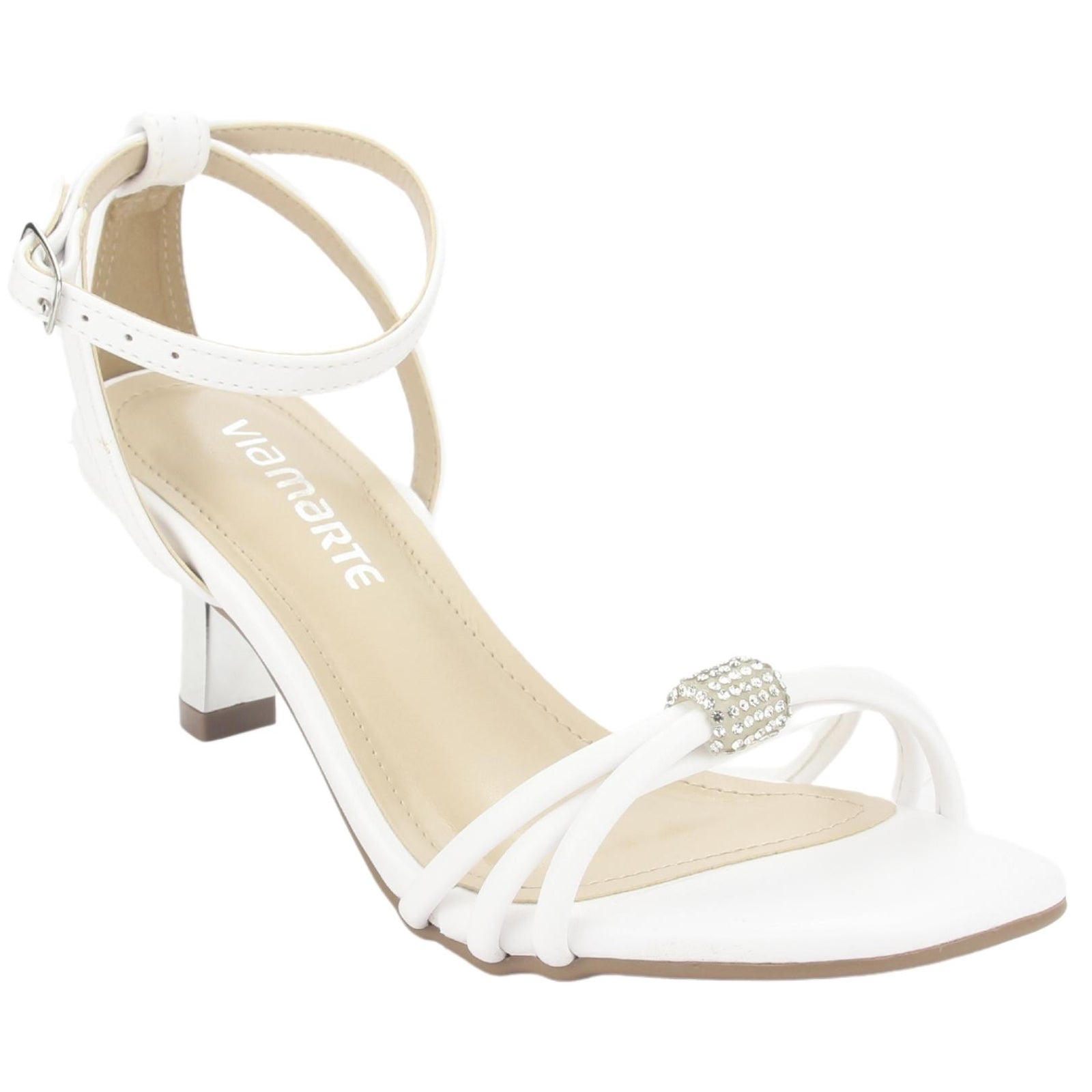 Sandalia Via Marte Mujer 23-18508 Branco Casual