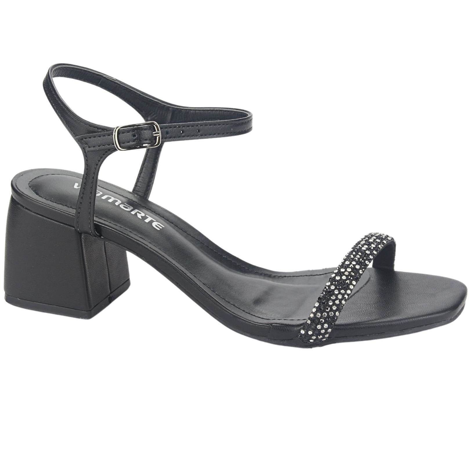 Sandalia Via Marte Mujer 23-9707 Preto Casual
