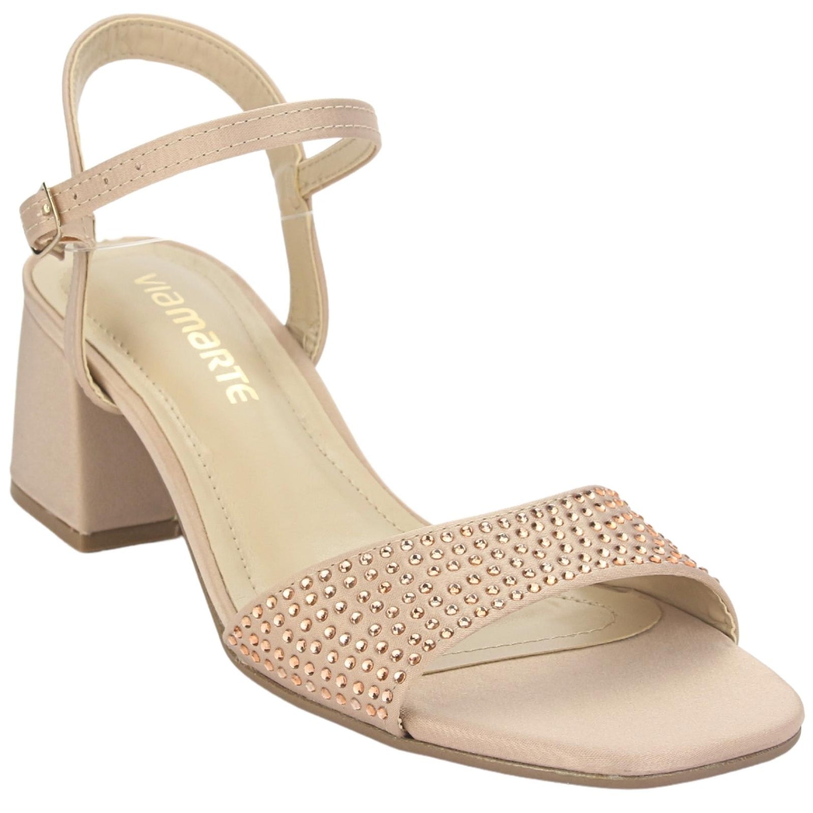 Sandalia Via Marte Mujer 23-9708 Creme Casual