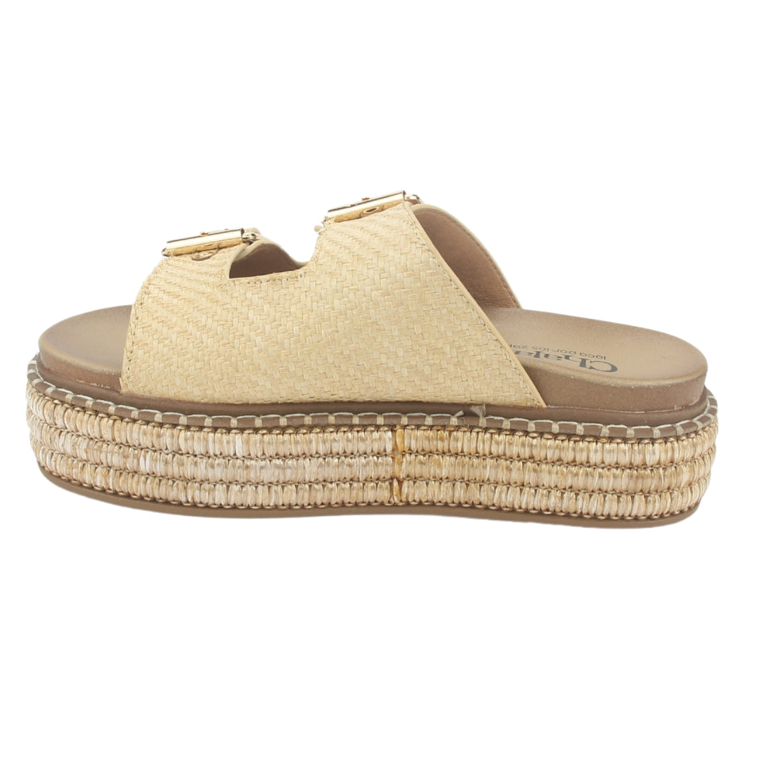 Sandalia Chalada Mujer Yukon-15 Beige Plataforma Poki