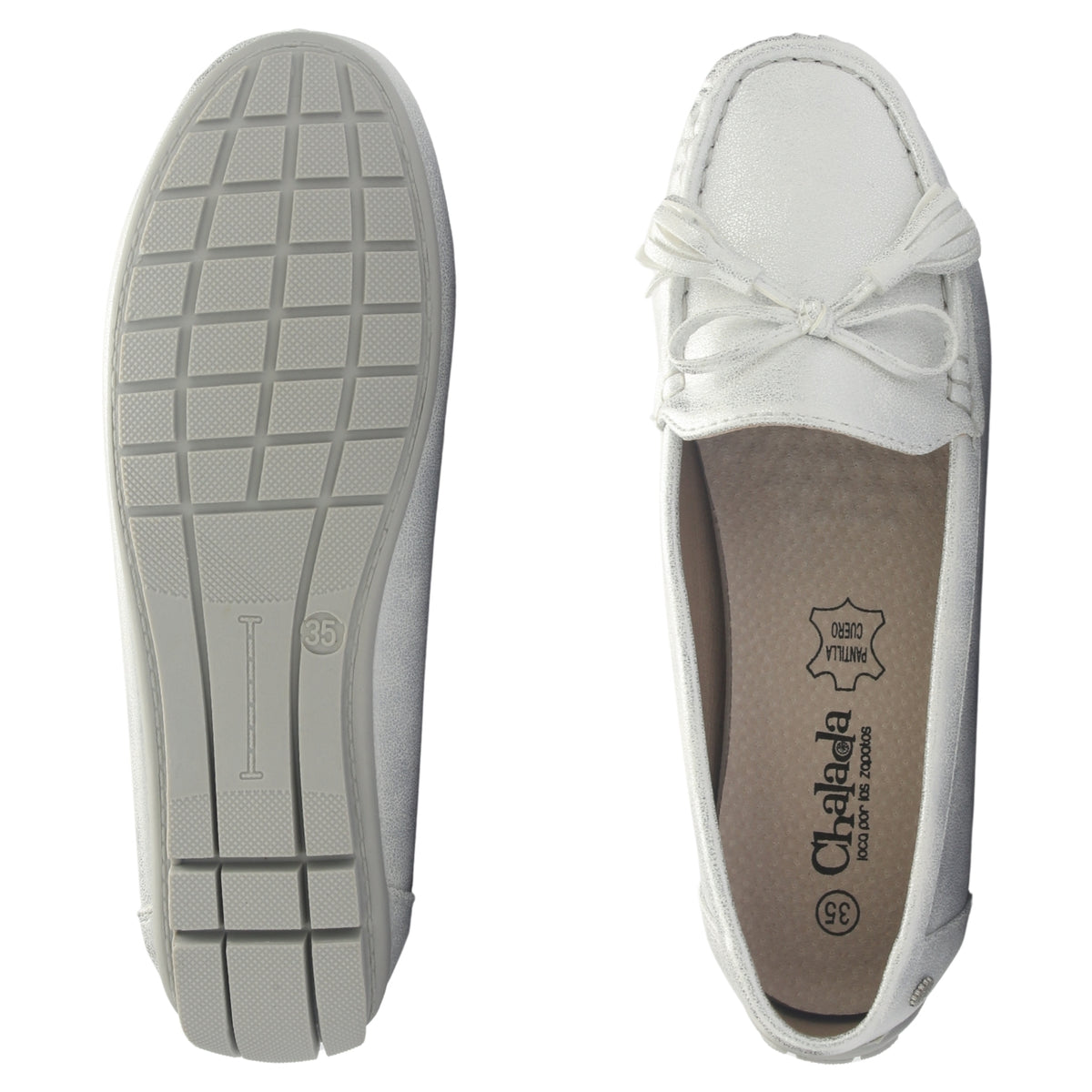 Mocasin Mujer  Chalada Nautico-3 Plateado Casual