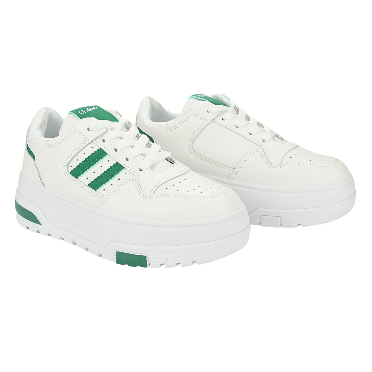 Zapatilla Chalada Mujer Trume-1 Blanco Verde Casual