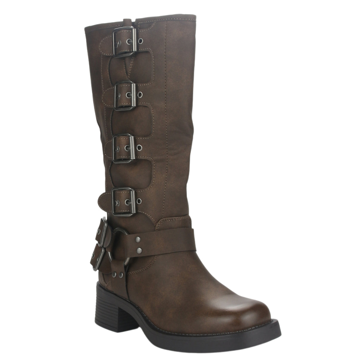 Bota Chalada Mujer Biker-2 Café Casual