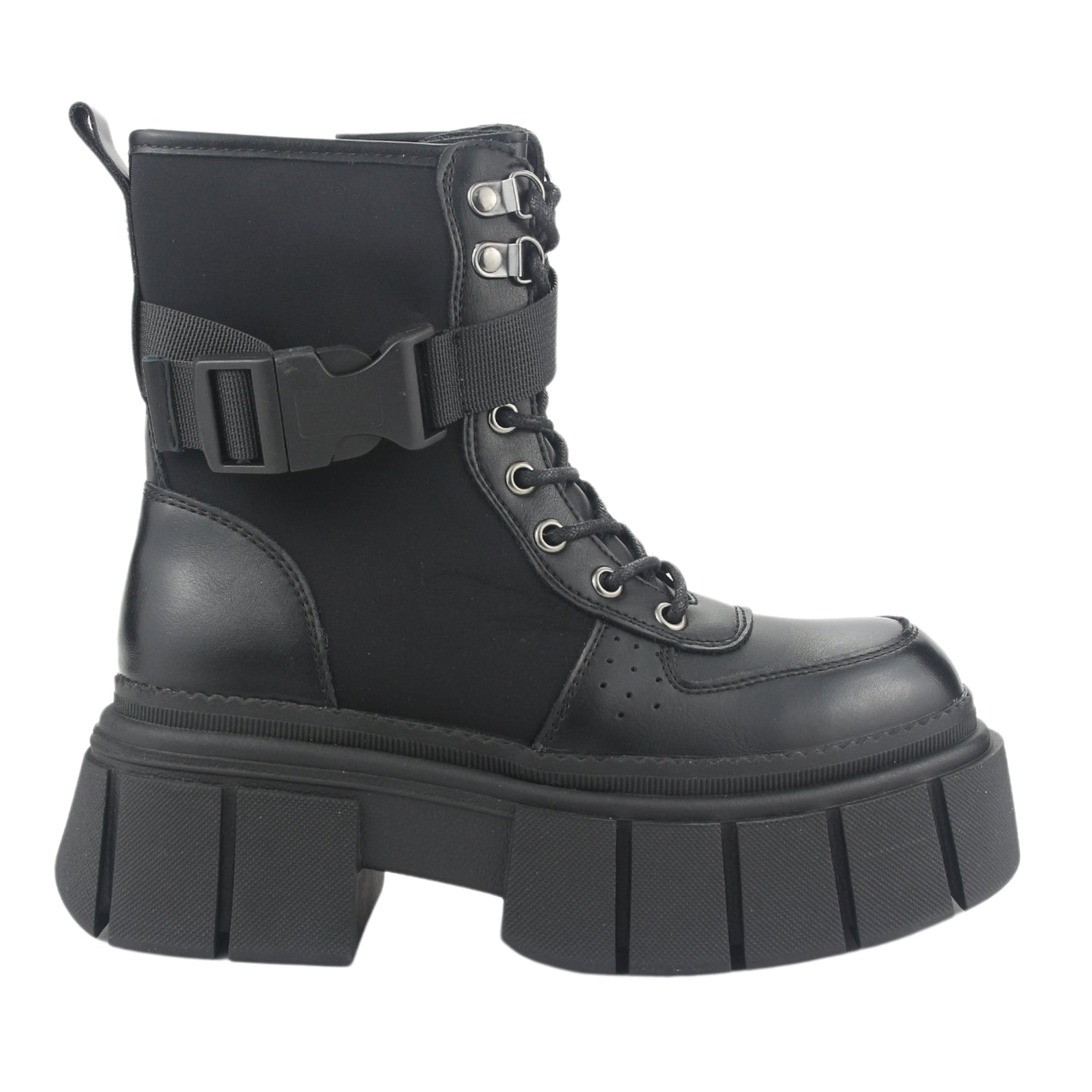 Botin Chalada Mujer Bresh-3 Negro Plataforma