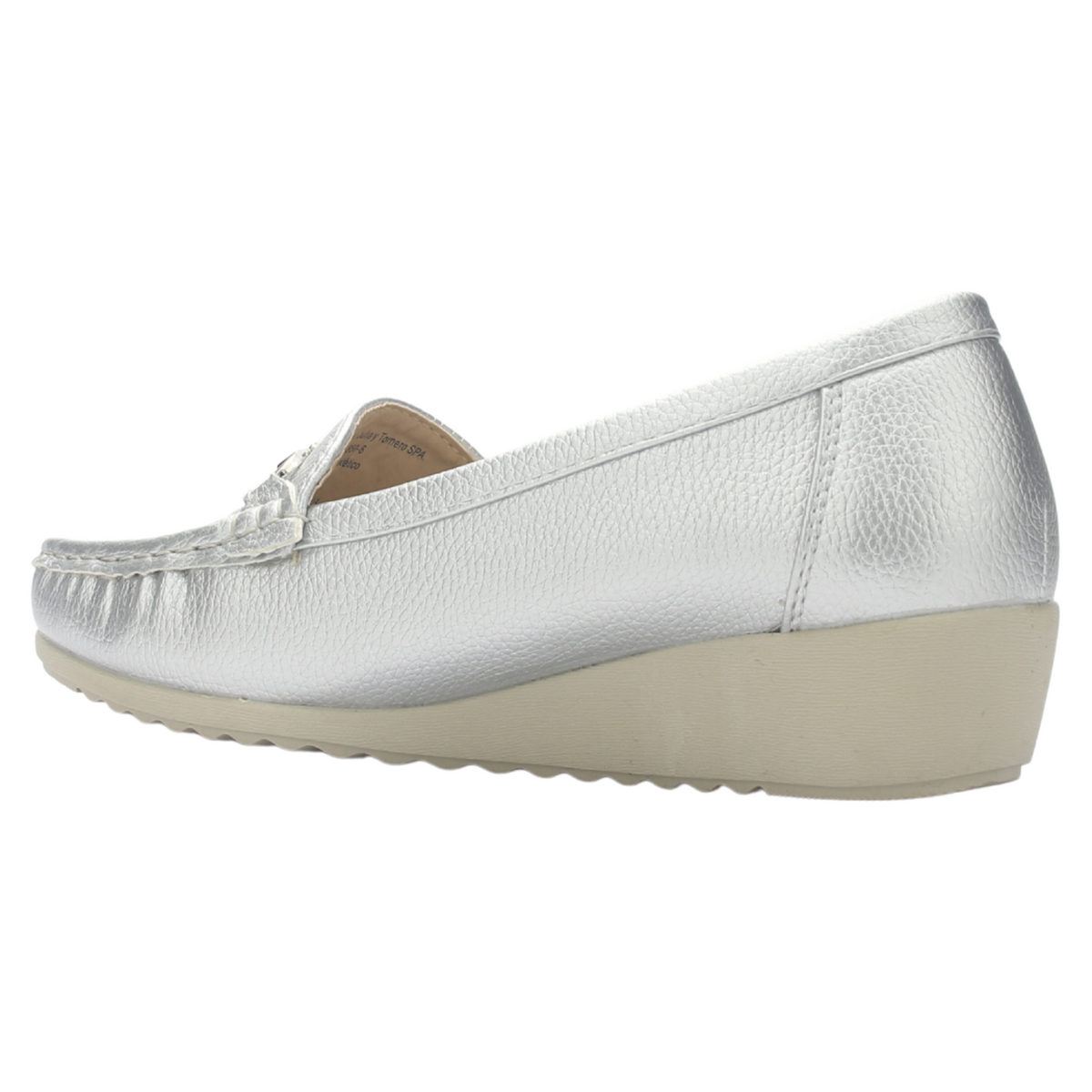 Mocasin Chalada Mujer Malu-2 Plateado Casual
