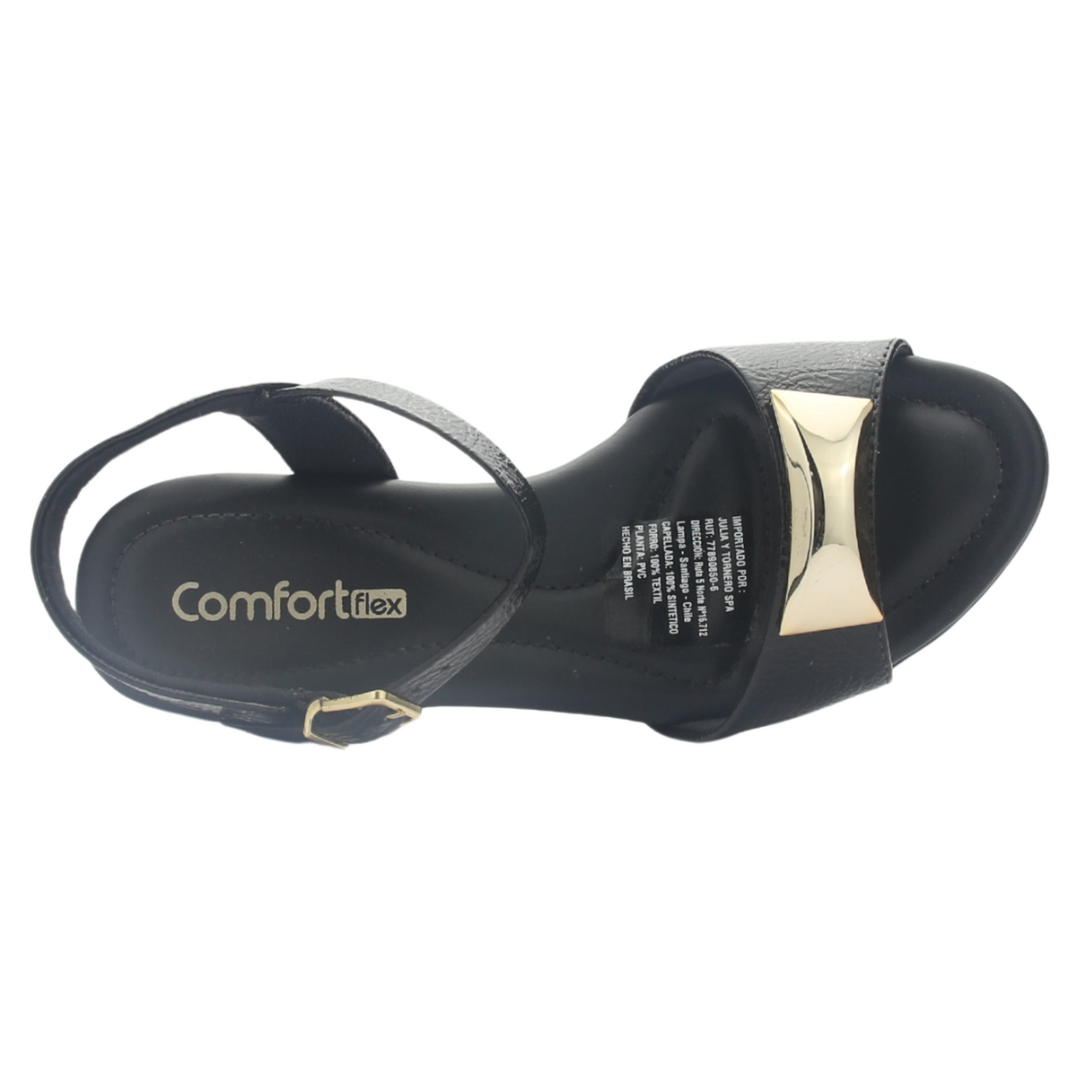 Sandalia Mujer Negro Comfortflex 2557402 Casual