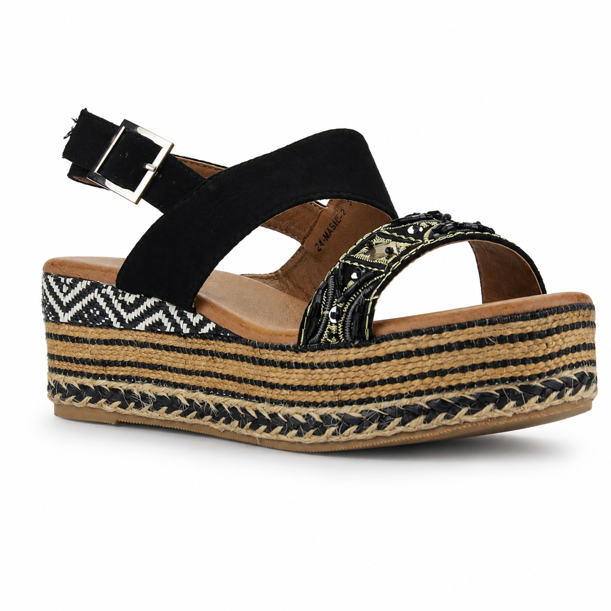 Sandalia Negro Mujer Casual Chalada Masie