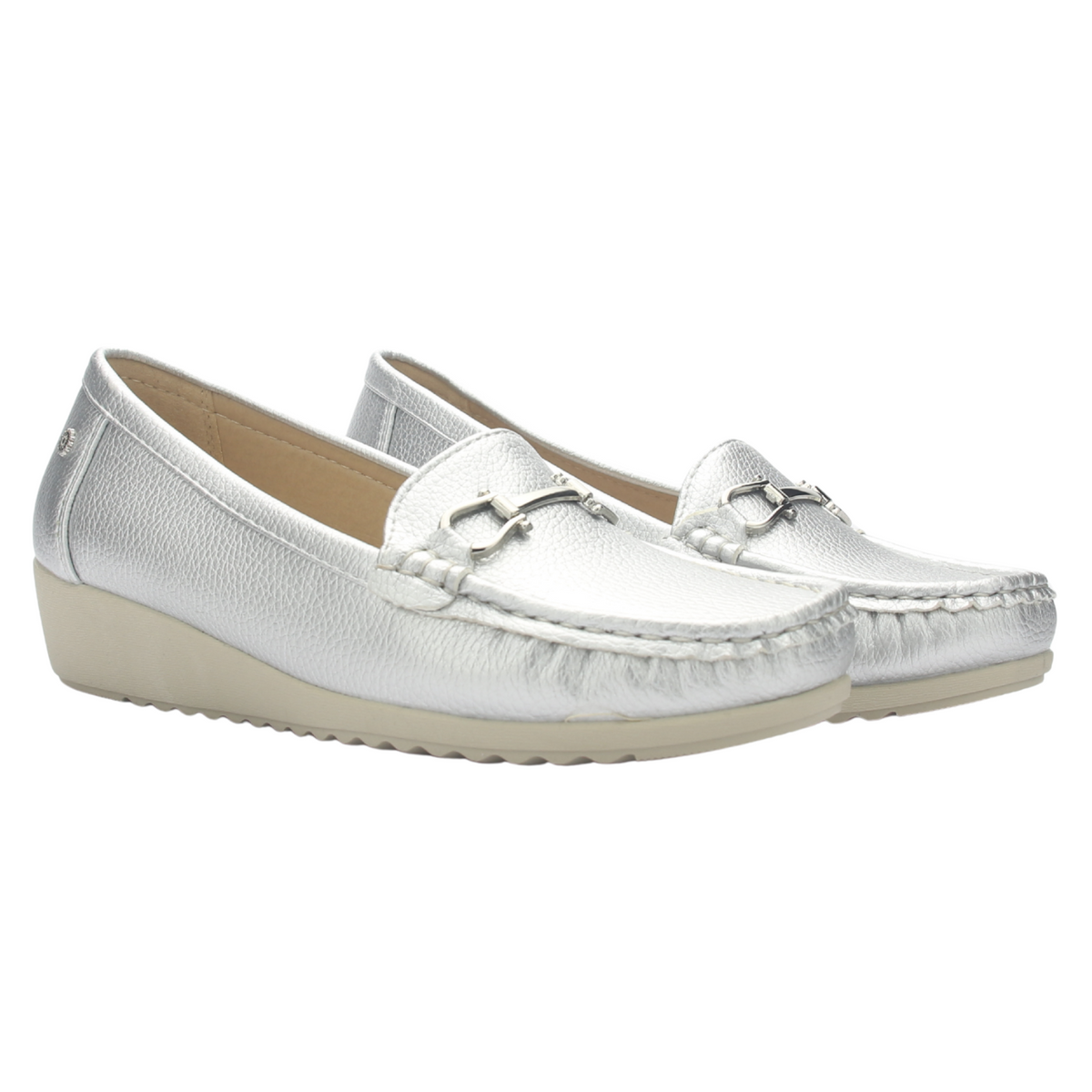 Mocasin Chalada Mujer Malu-2 Plateado Casual