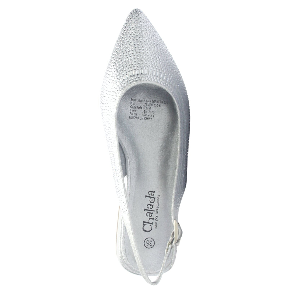 Ballerina Mujer Chalada Diri-1 Plateado Casual Ballerinas Chalada 