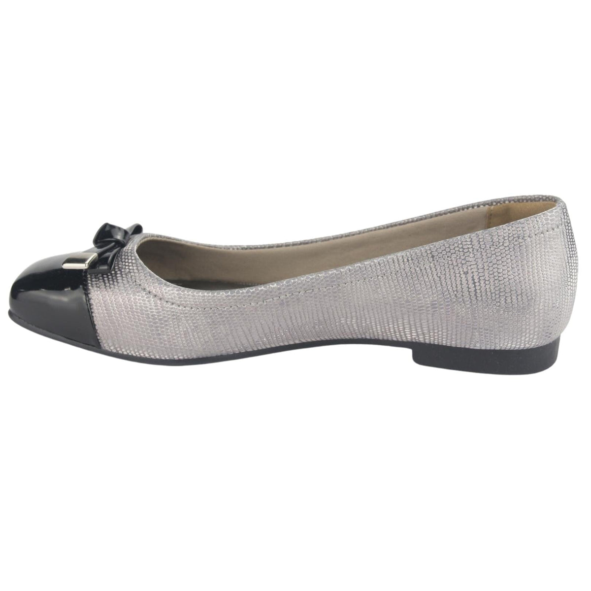 Ballerina Via Marte Mujer 23-13207 Preto/Pewter Casual Ballerinas Via Marte 