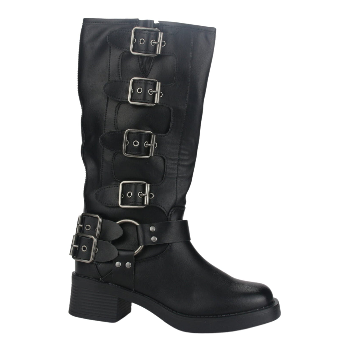 Bota Chalada Mujer Biker-2 Negro Casual Botas Taco Chalada 