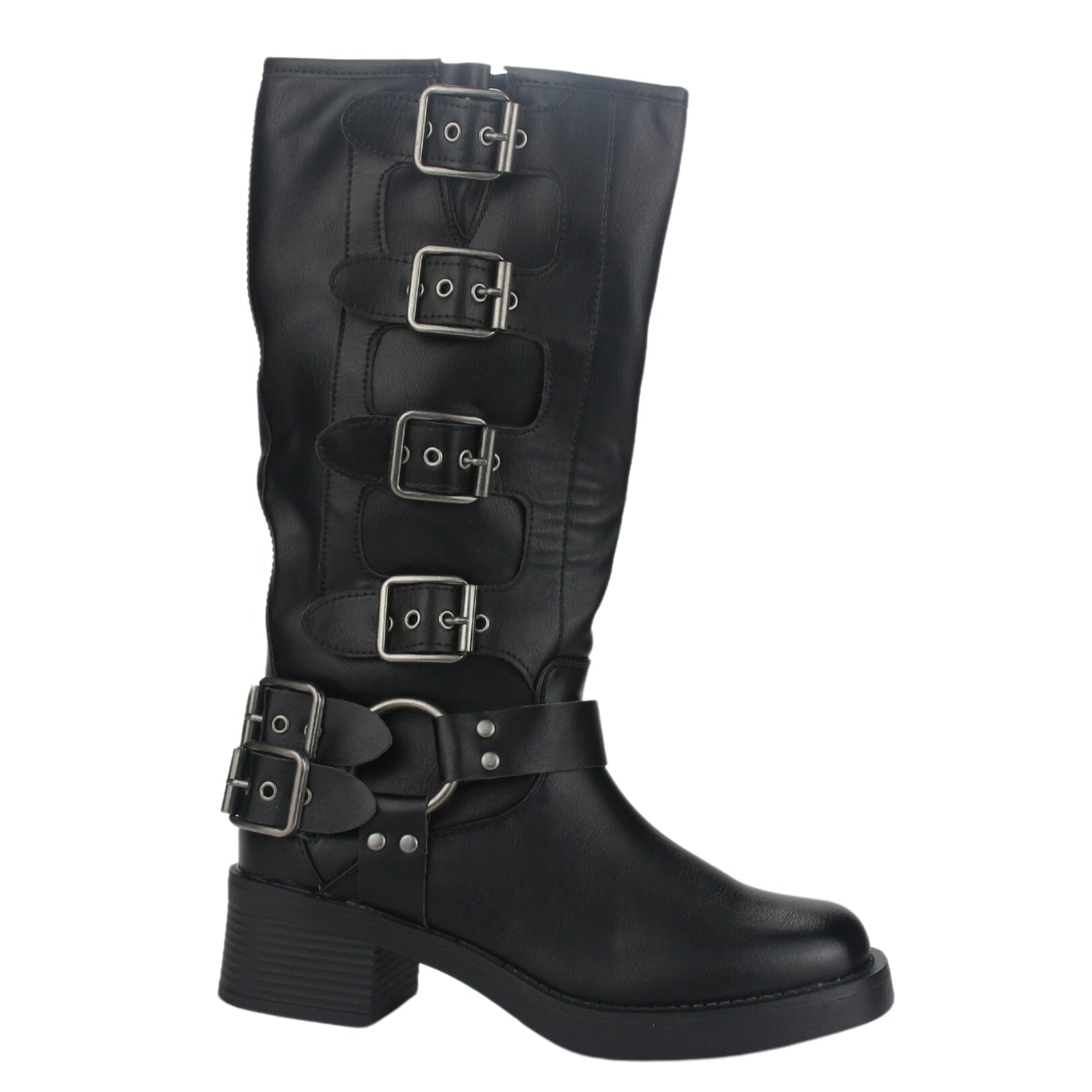Bota Chalada Mujer Biker-2 Negro Casual Botas Taco Chalada 