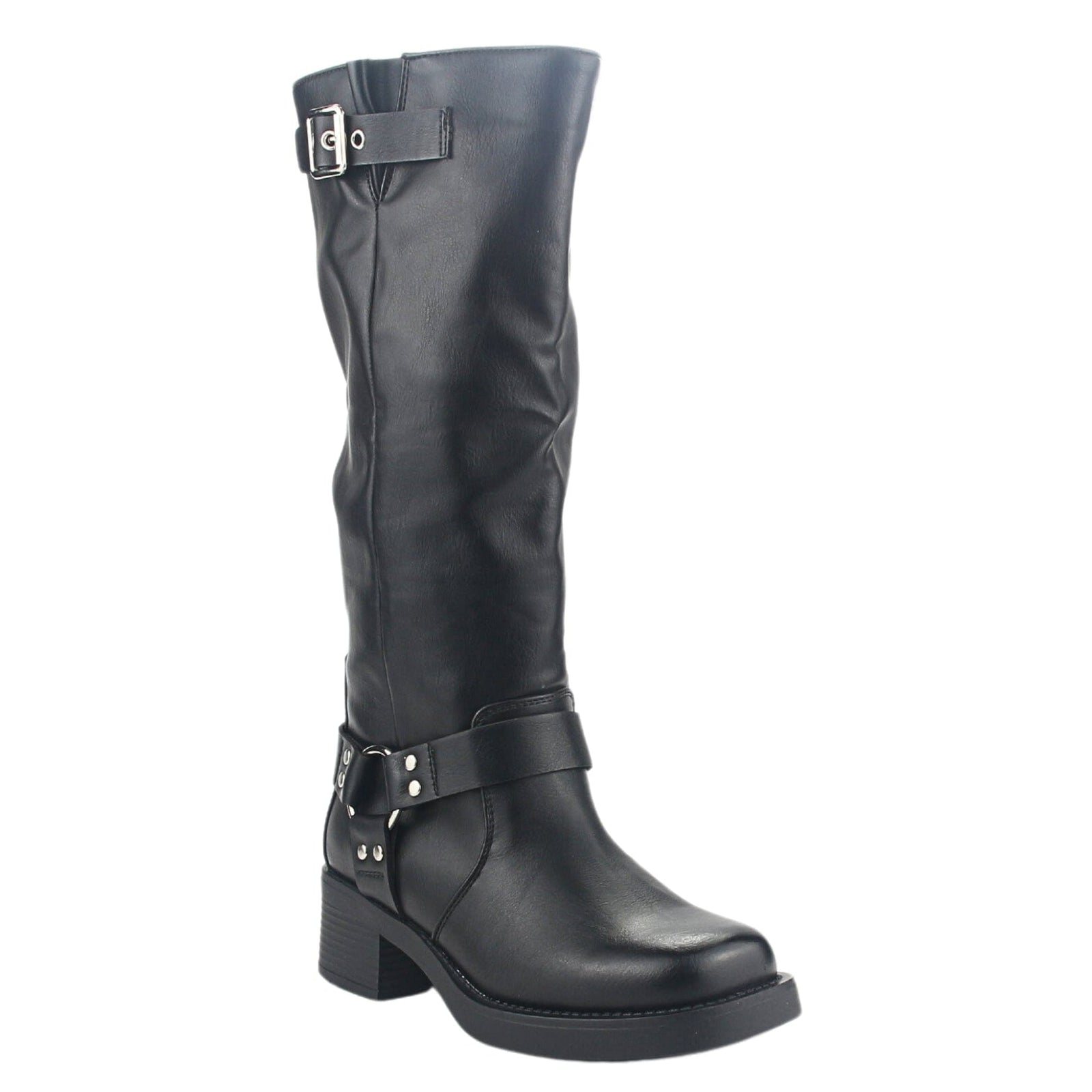 Bota Chalada Mujer Biker-3 Negro Casual Botas Taco Chalada 