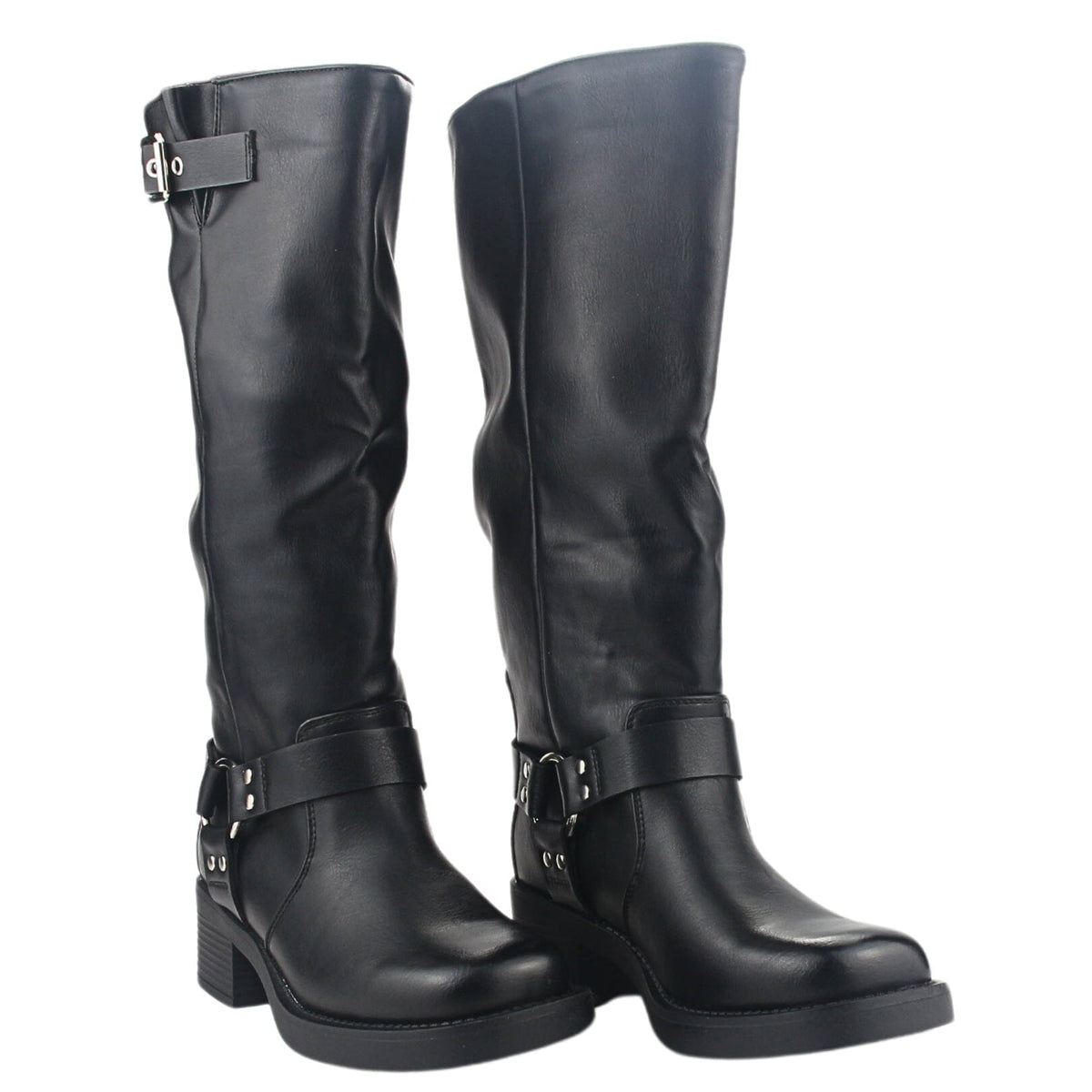 Bota Chalada Mujer Biker-3 Negro Casual Botas Taco Chalada 