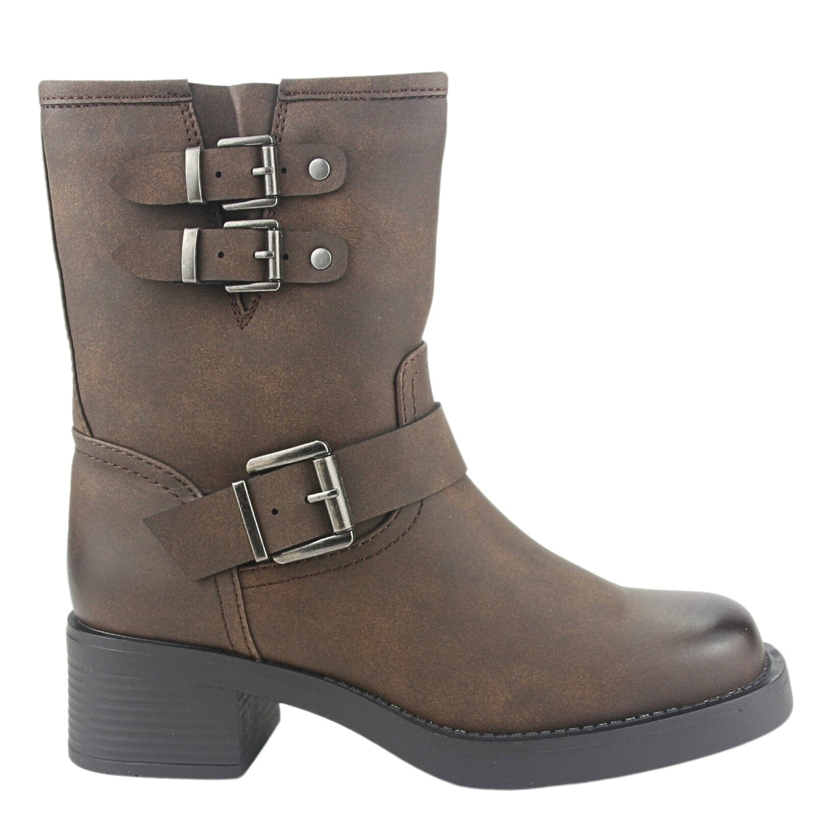 Bota Chalada Mujer Biker-4 Café Casual Botines Chalada 