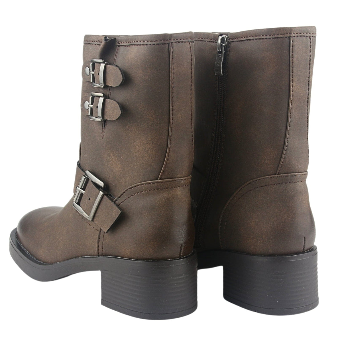 Bota Chalada Mujer Biker-4 Café Casual Botines Chalada 