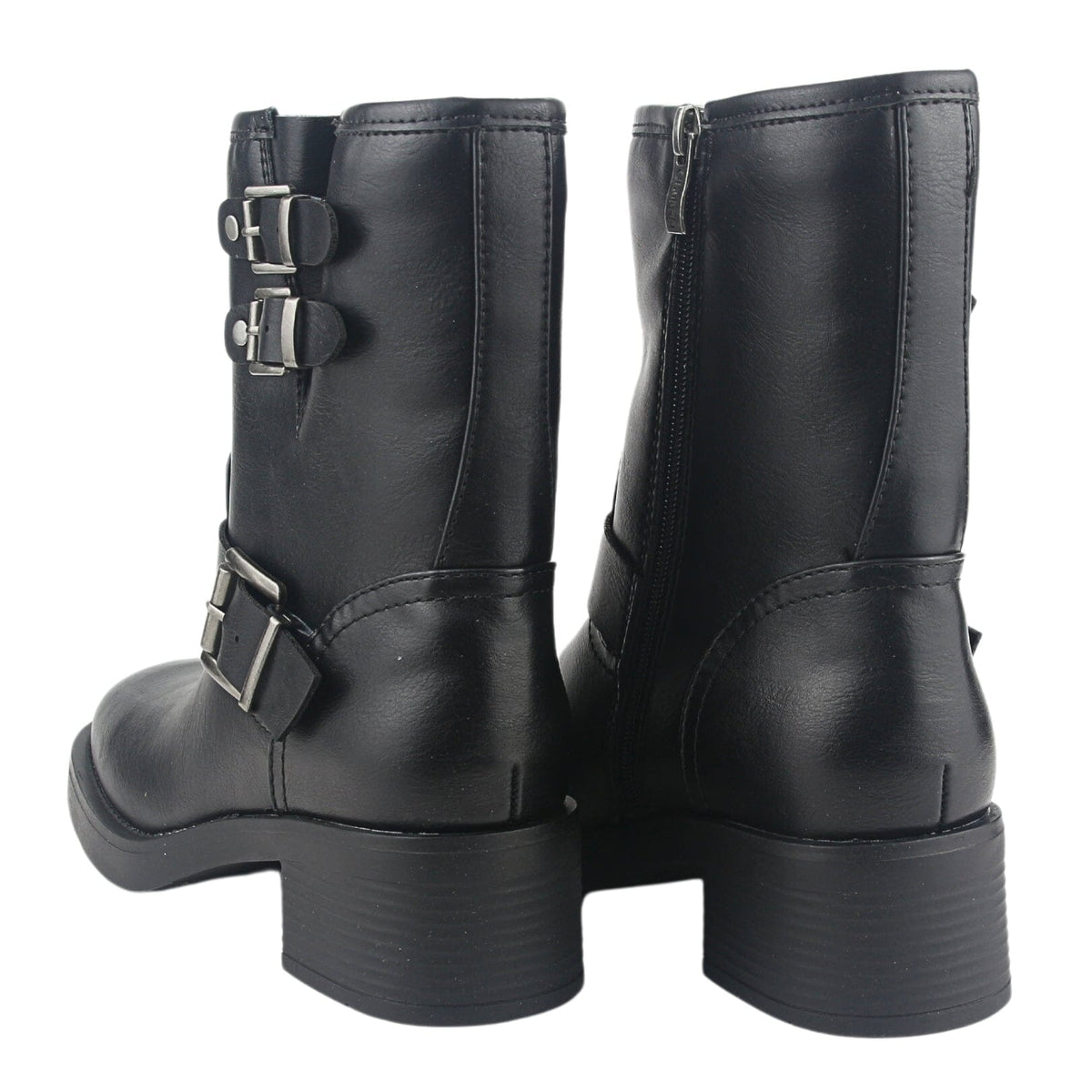 Bota Chalada Mujer Biker-4 Negro Casual Botas Taco Chalada 