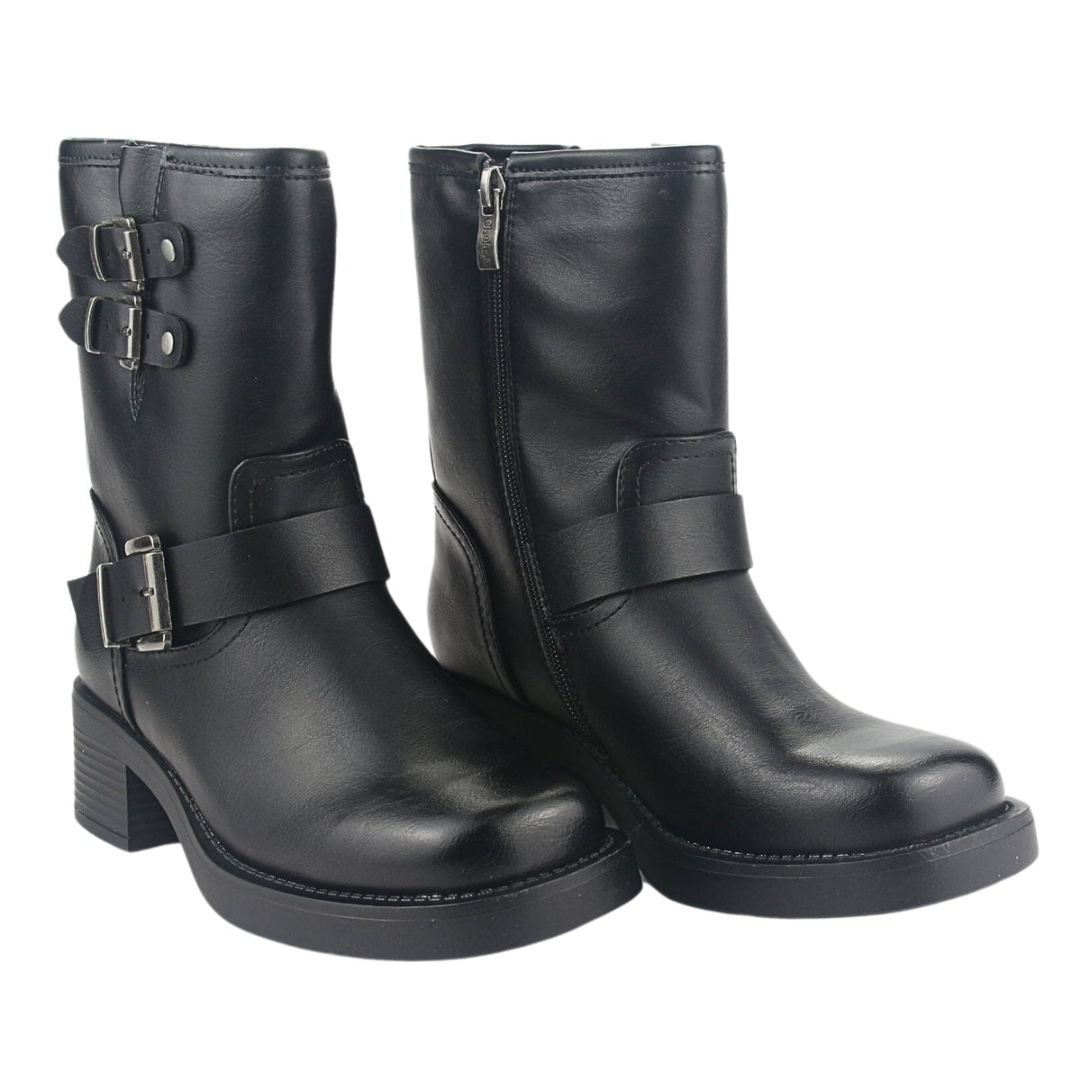 Bota Chalada Mujer Biker-4 Negro Casual Botas Taco Chalada 