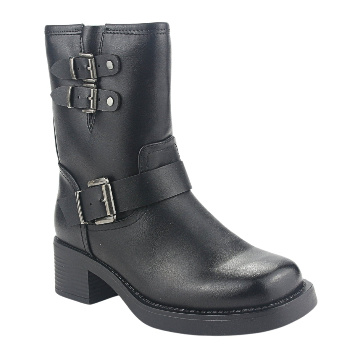 Bota Chalada Mujer Biker-4 Negro Casual Botas Taco Chalada 