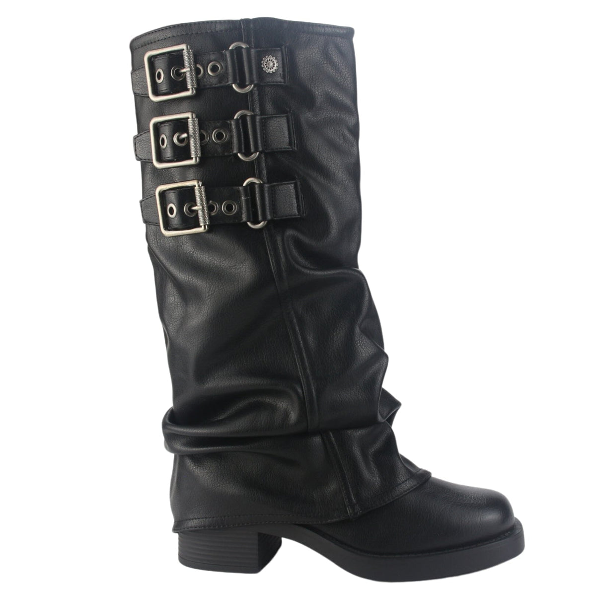 Bota Chalada Mujer Biker-7 Negro Casual Botas Taco Chalada 