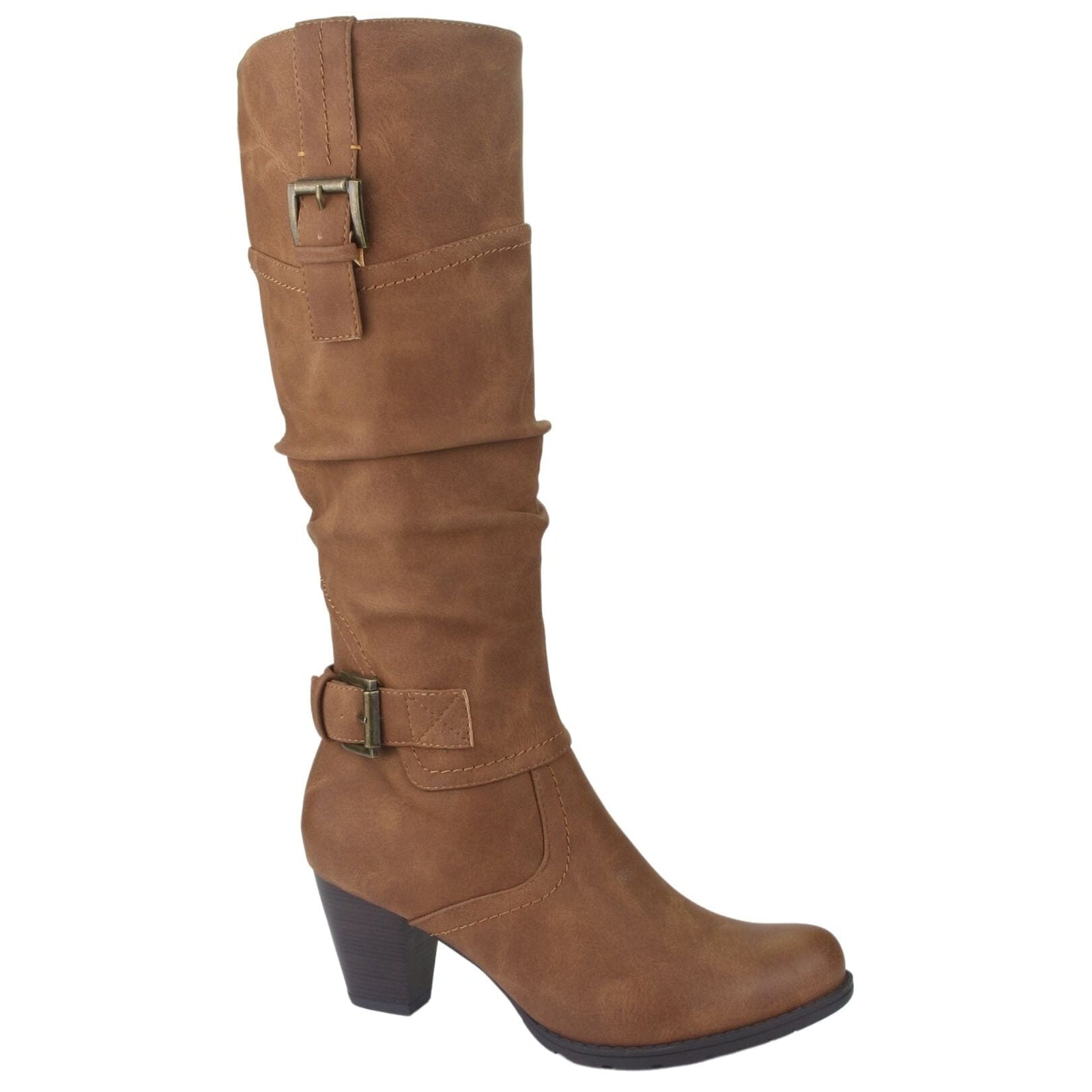 Bota Chalada Mujer Ceta-4 Tan Casual Botas Taco Chalada 