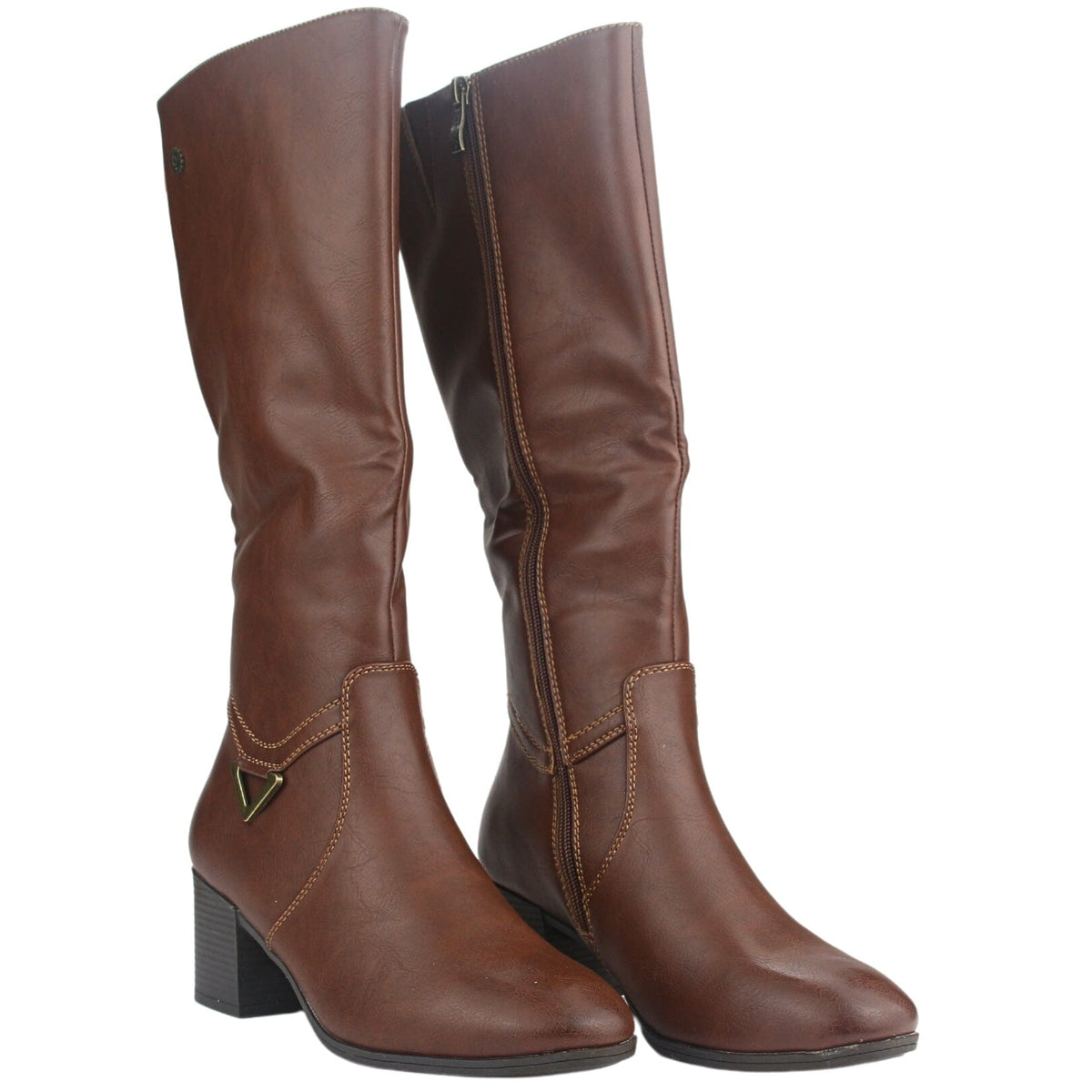 Bota Chalada Mujer Gally-1 Brandy Casual Botas Taco Chalada 