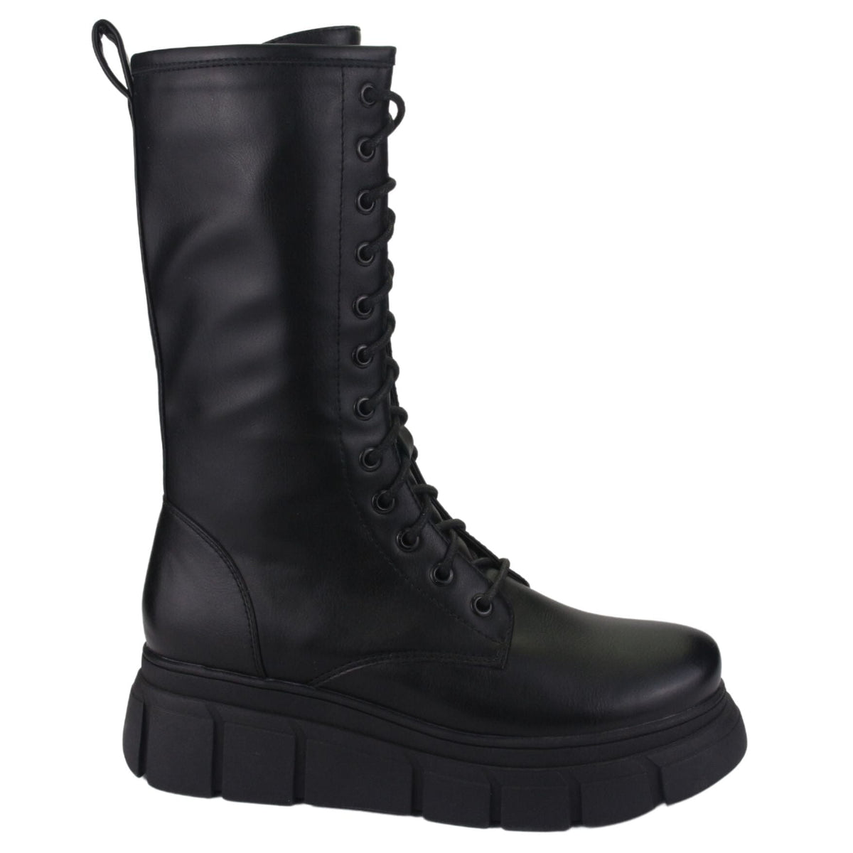 Bota Chalada Mujer Micca-3 Negro Plataforma Botas Taco Chalada 