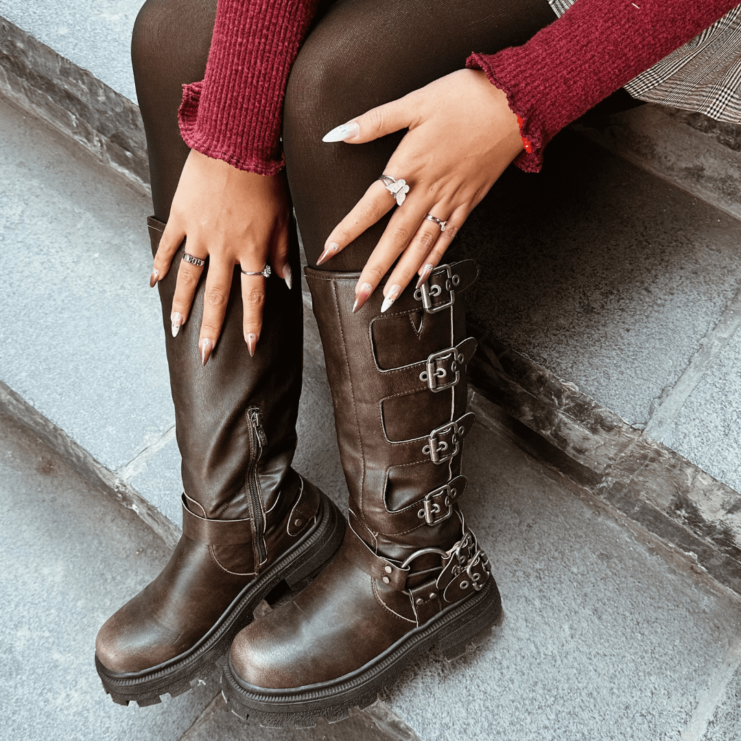 Bota Chalada Mujer Triva-1 Café Casual Botas Plataforma Chalada 