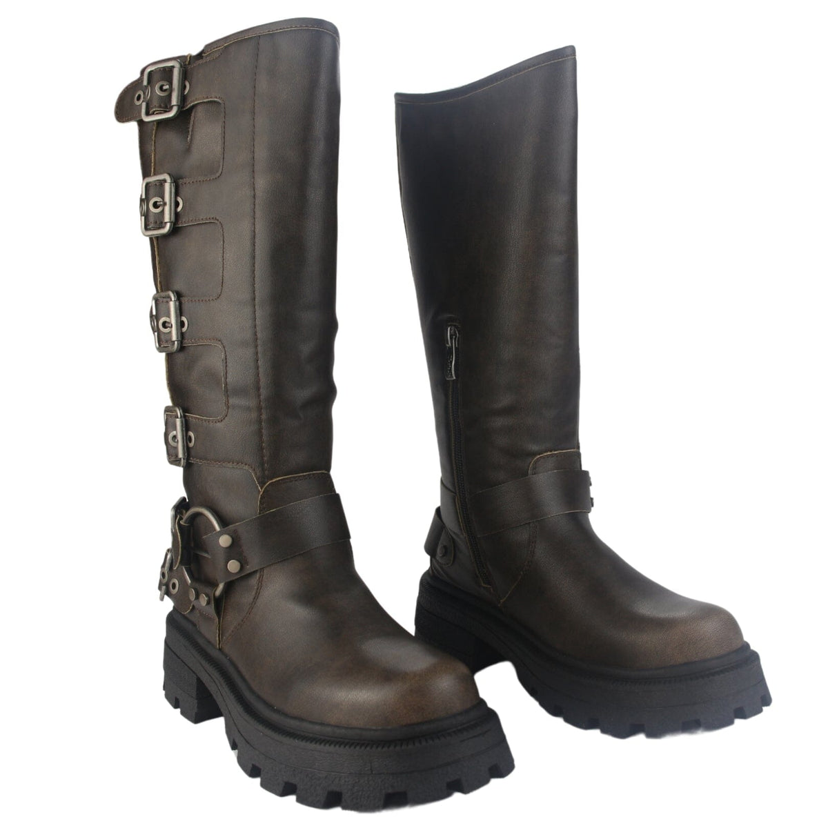 Bota Chalada Mujer Triva-1 Café Casual Botas Plataforma Chalada 