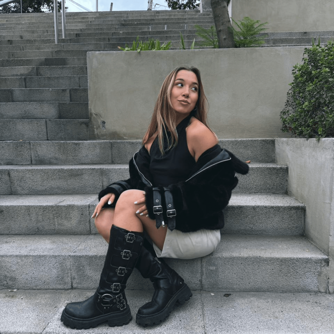 Bota Chalada Mujer Triva-1 Negro Casual Botas Plataforma Chalada 