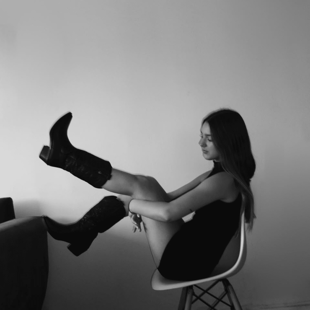 Bota Chalada Mujer West-22 Negro Casual Botas Taco Chalada 