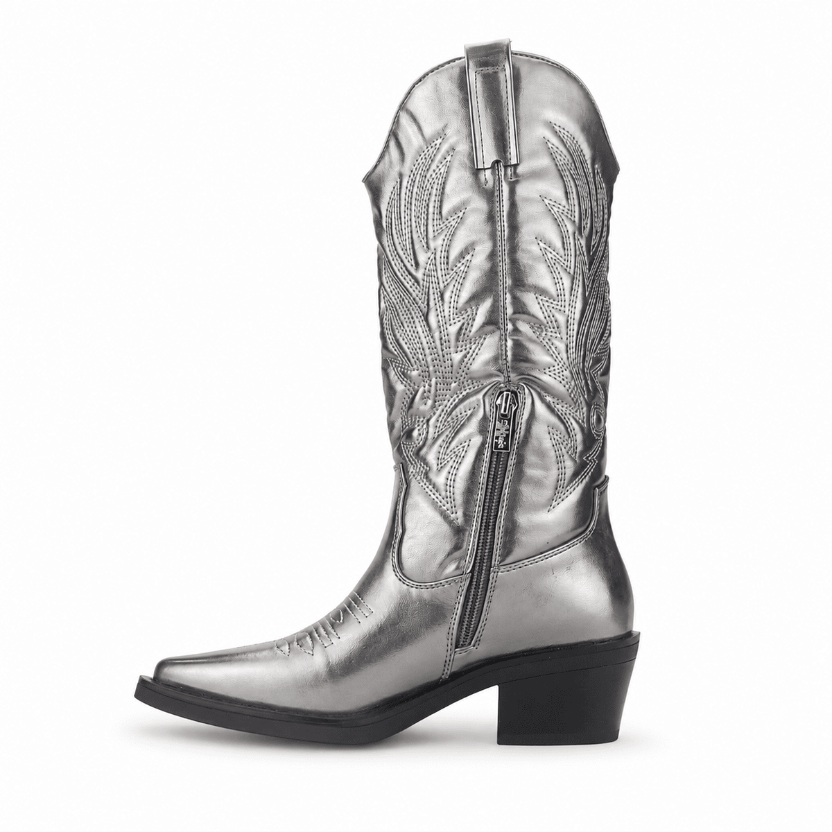 Bota Chalada Mujer West-22 Plateado Casual Botas Taco Chalada 