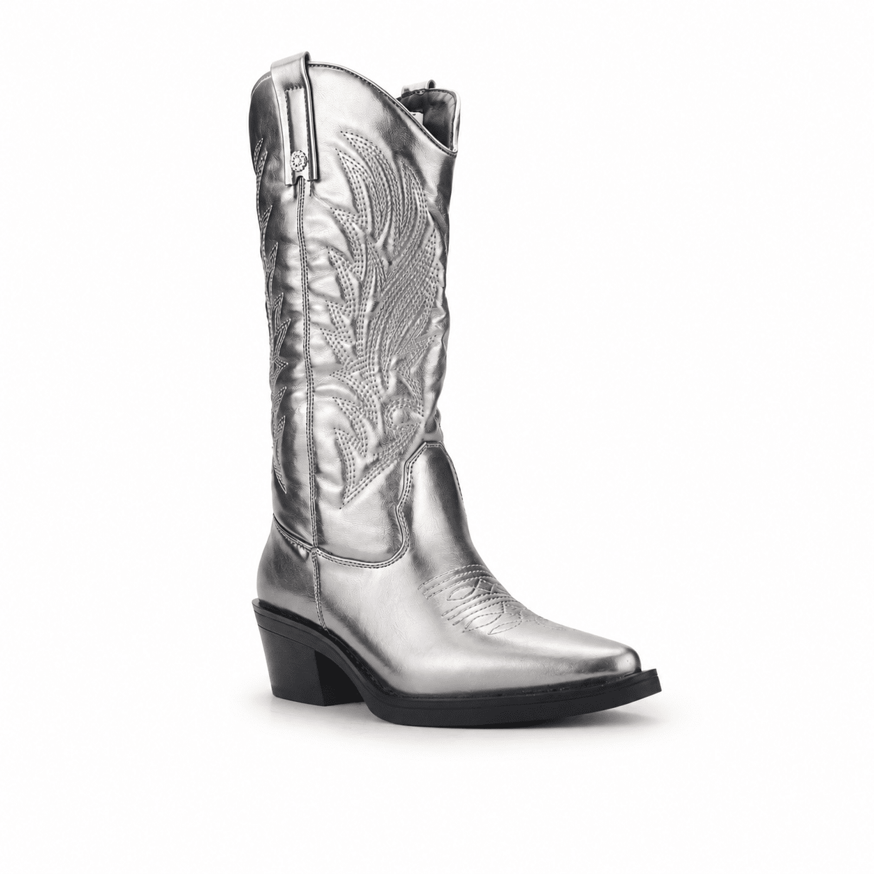 Bota Chalada Mujer West-22 Plateado Casual Botas Taco Chalada 