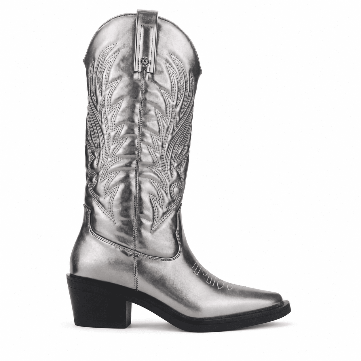 Bota Chalada Mujer West-22 Plateado Casual Botas Taco Chalada 