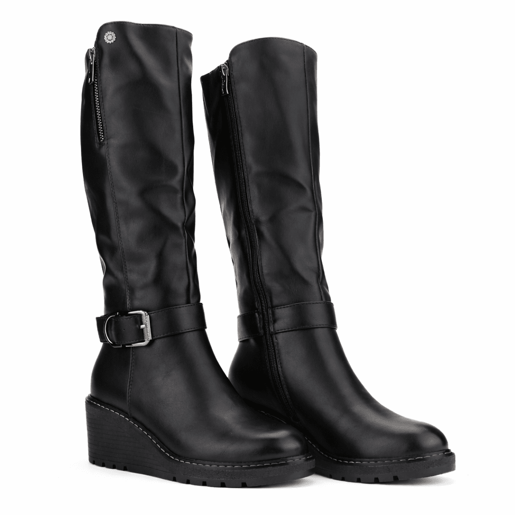 Bota Negro Mujer Casual Chalada Weding Botas Taco Chalada 