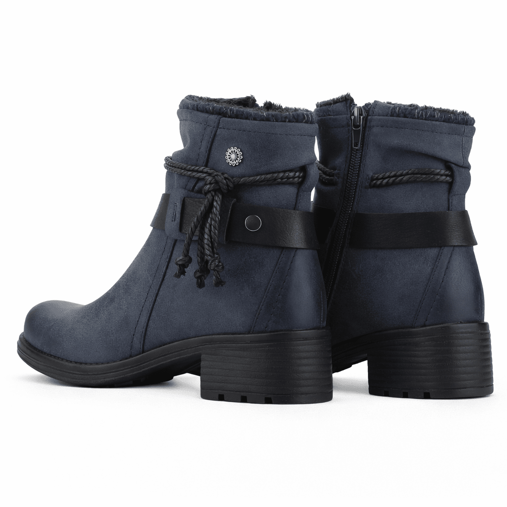 Botin Azul Mujer Casual Chalada Torke Botines Taco Chalada 