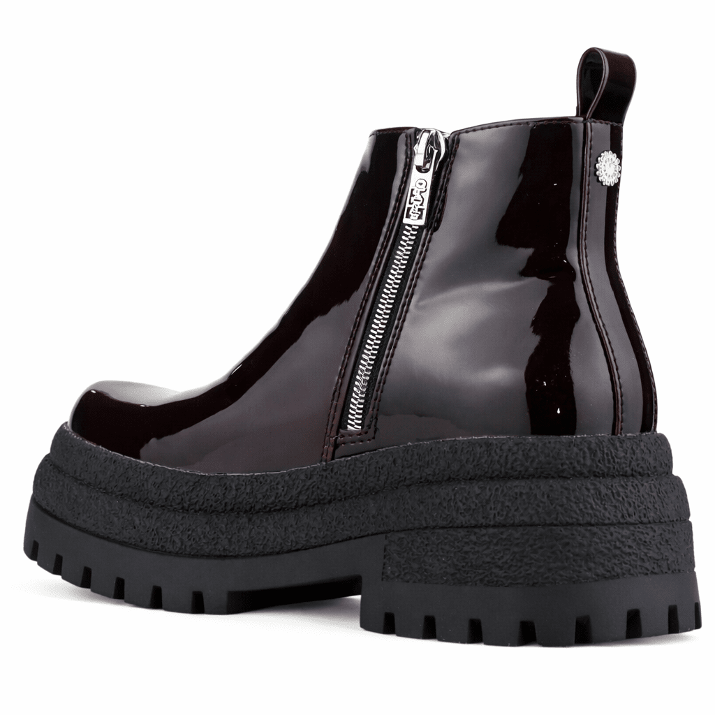 Botin Burdeo Mujer Casual Chalada Krepin Botines Taco Chalada 