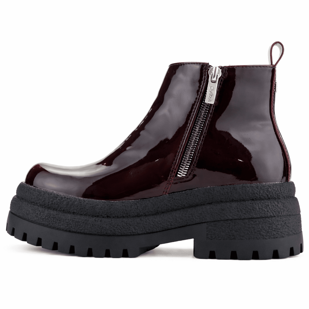 Botin Burdeo Mujer Casual Chalada Krepin Botines Taco Chalada 