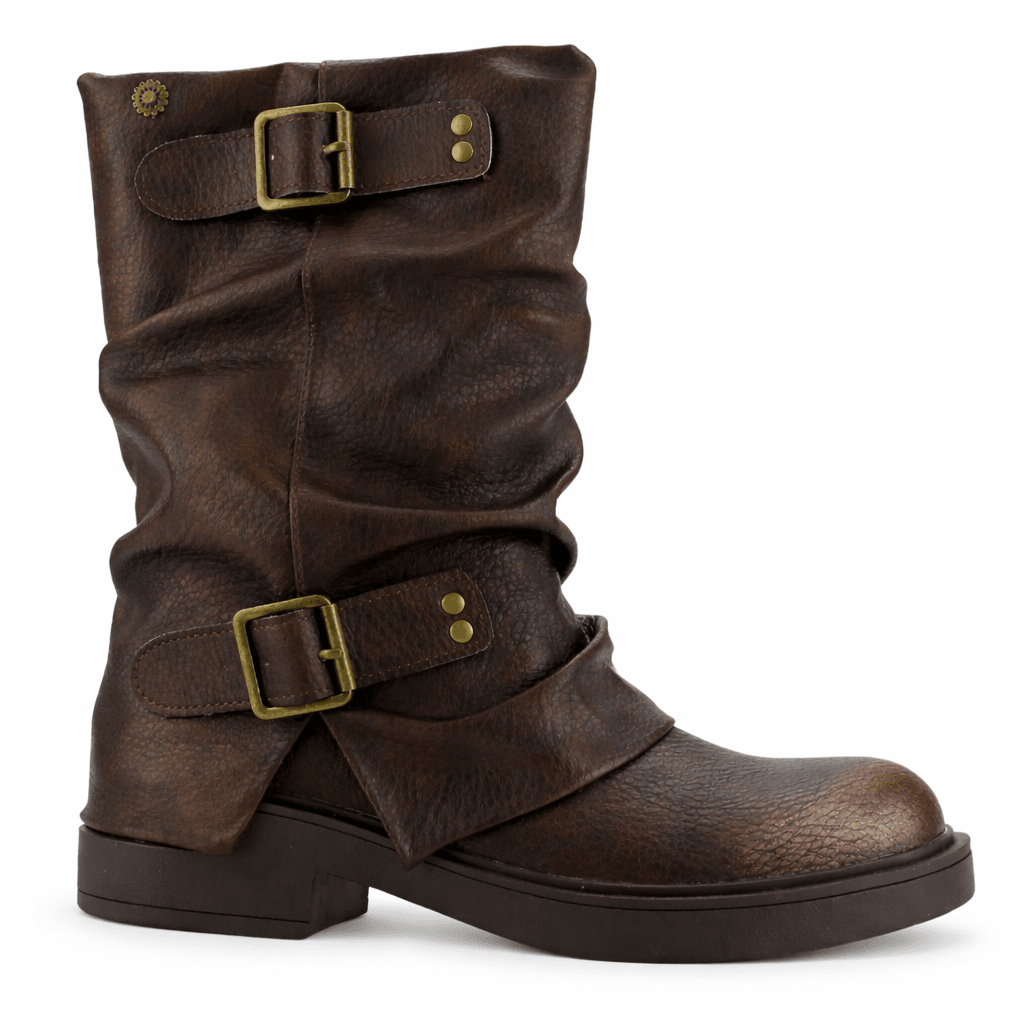 Botin Café Mujer Casual Chalada Biker Botines Taco Chalada 