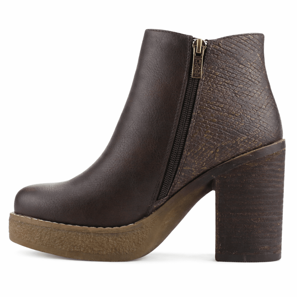 Botin Café Mujer Casual Chalada Ella Botines Taco Chalada 