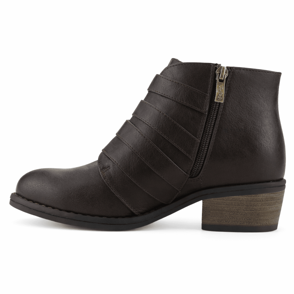 Botin Café Mujer Casual Chalada Faca Botines Taco Chalada 